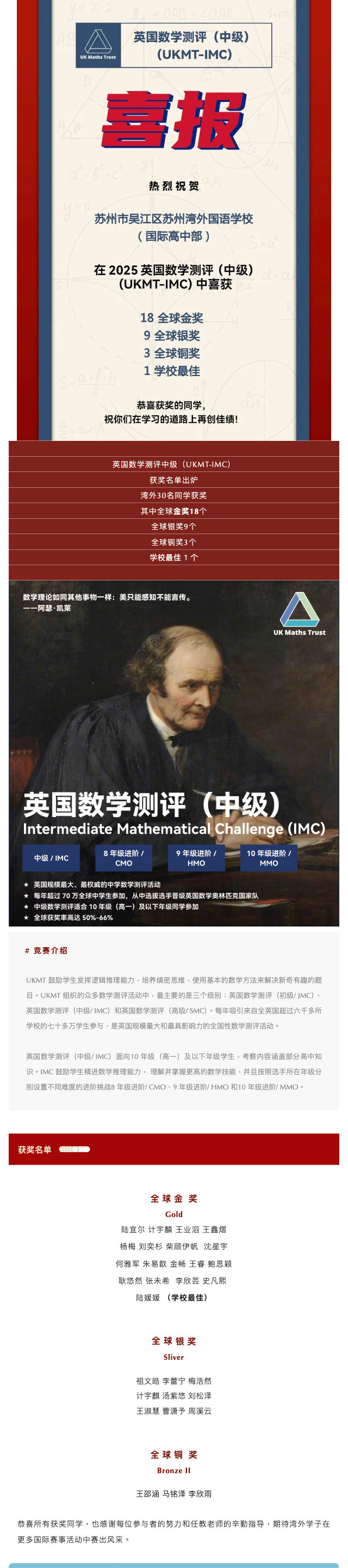Proud of you _ 英国数学测评斩获18个金奖_壹伴长图1.png
